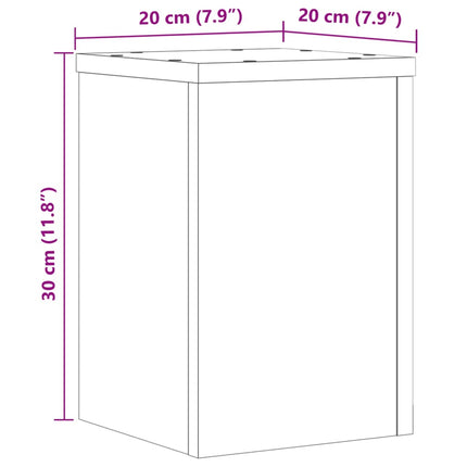 Växtställ 2 st betonggrå 20x20x30 cm konstruerat trä