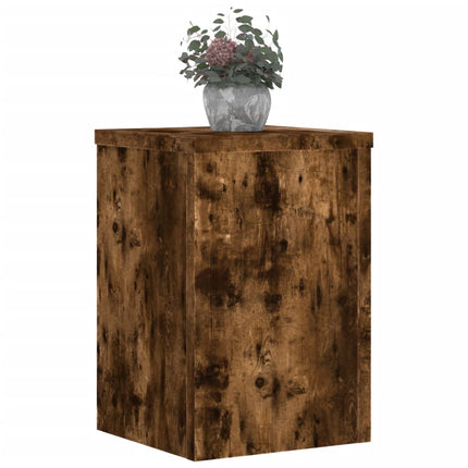 Växtställ 2 st rökfärgad ek 20x20x30 cm konstruerat trä
