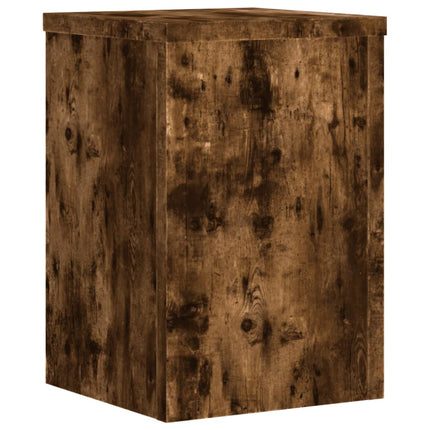 Växtställ 2 st rökfärgad ek 20x20x30 cm konstruerat trä