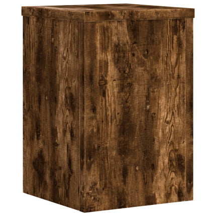 Växtställ 2 st rökfärgad ek 20x20x30 cm konstruerat trä