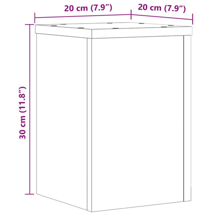 Växtställ 2 st åldrat trä 20x20x30 cm konstruerat trä