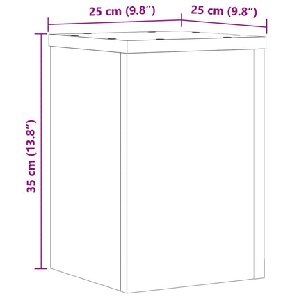 Växtställ 2 st vit 25x25x35 cm konstruerat trä
