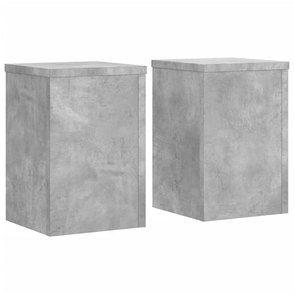 Växtställ 2 st betonggrå 25x25x35 cm konstruerat trä
