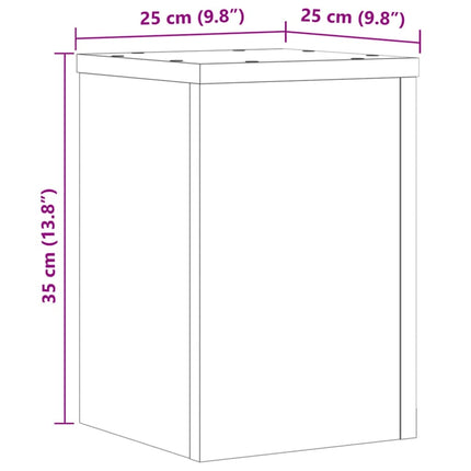 Växtställ 2 st ek 25x25x35 cm konstruerat trä