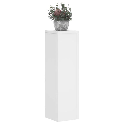 Växtställ 2 st vit 17x17x60 cm konstruerat trä