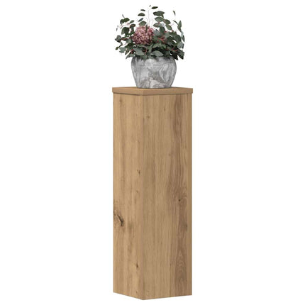 Växtställ 2 st ek 17x17x60 cm konstruerat trä