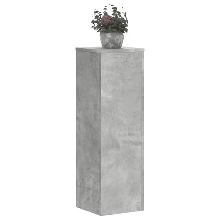 Växtställ 2 st betonggrå 25x25x80 cm konstruerat trä