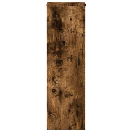 Växtställ 2 st rökfärgad ek 25x25x80 cm konstruerat trä