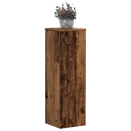 Växtställ 2 st åldrat trä 25x25x80 cm konstruerat trä