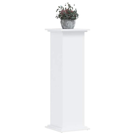 Växtställ vit 33x33x100 cm konstruerat trä