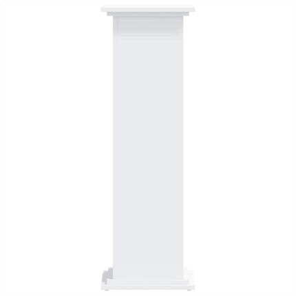 Växtställ vit 33x33x100 cm konstruerat trä