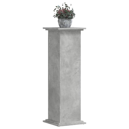 Växtställ betonggrå 33x33x100 cm konstruerat trä