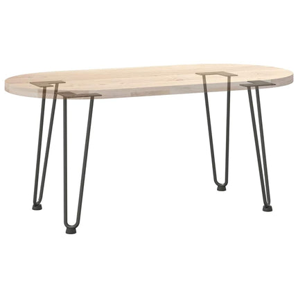 Hårnålsben för soffbord 4 st svarta 42 cm massivt stål