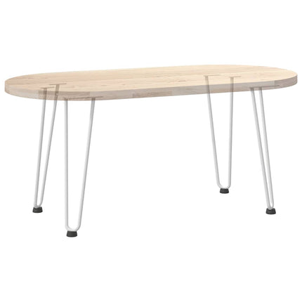 Hårnålsben för soffbord 4 st vita 42 cm massivt stål