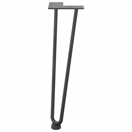 Hårnålsben för soffbord 4 st antracit 42 cm massivt stål