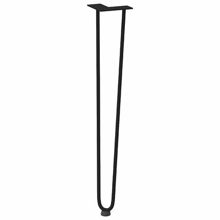 hårnålsben för konsolbord 4 st svart 72 cm massivt stål