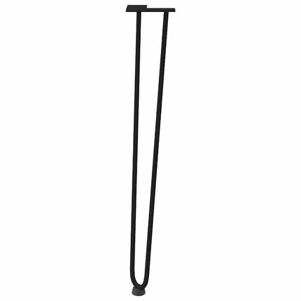 hårnålsben för konsolbord 4 st svart 72 cm massivt stål