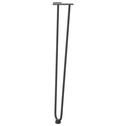 hårnålsben för konsolbord 4 st antracit 72 cm massivt stål