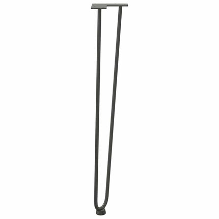hårnålsben för konsolbord 4 st antracit 72 cm massivt stål