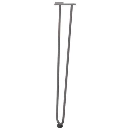 hårnålsben för konsolbord för konsolbord 4 st naturstål 72 cm massivt stål