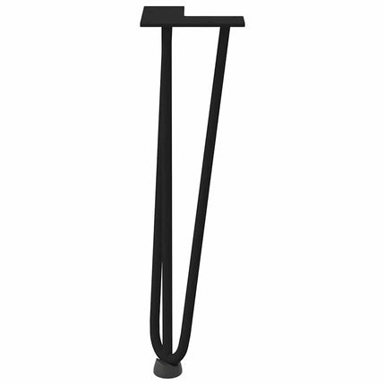 Hårnålsben för soffbord 4 st svarta 42 cm massivt stål