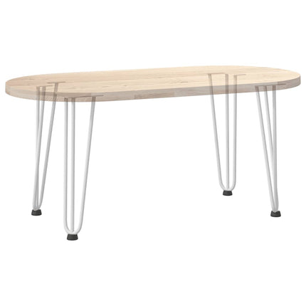 Hårnålsben för soffbord 4 st vita 42 cm massivt stål