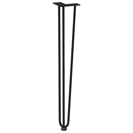 hårnålsben för konsolbord 4 st svart 72 cm massivt stål