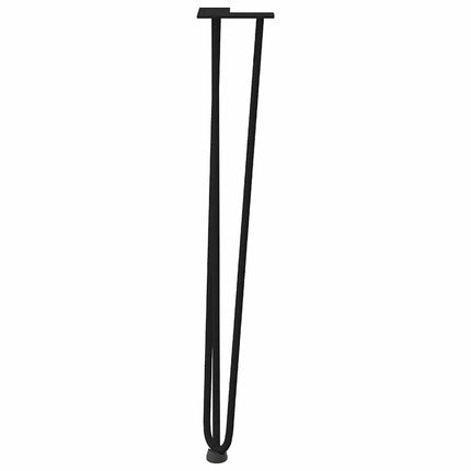 hårnålsben för konsolbord 4 st svart 72 cm massivt stål