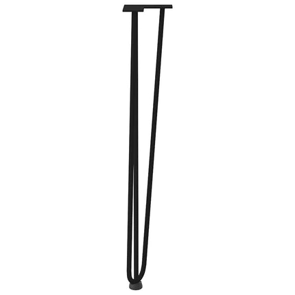 hårnålsben för konsolbord 4 st svart 72 cm massivt stål
