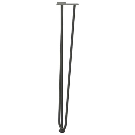hårnålsben för konsolbord 4 st antracit 72 cm massivt stål