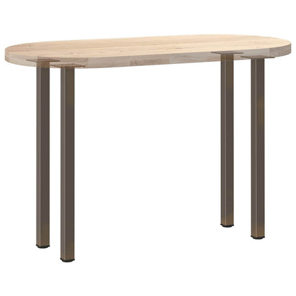 Konsolbordsben 4 st naturstål 72-74 cm stål