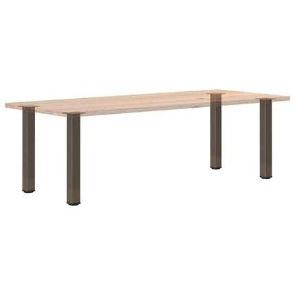 Konsolbordsben 4 st naturstål 72-74 cm stål