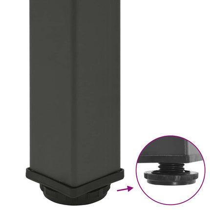 Barbordsben 4 st antracit 100-102 cm stål