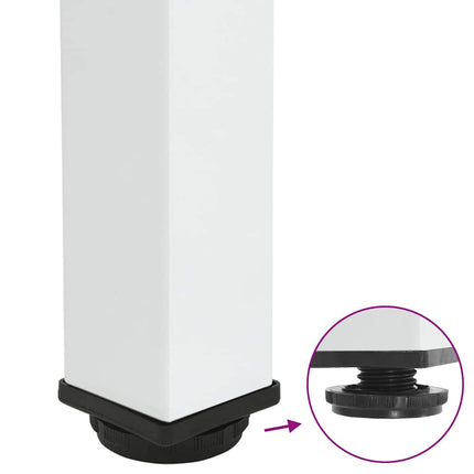 Barbordsben 4 st vita 110-112 cm stål