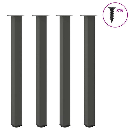 Barbordsben 4 st antracit 110-112 cm stål