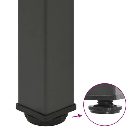 Barbordsben 4 st antracit 110-112 cm stål