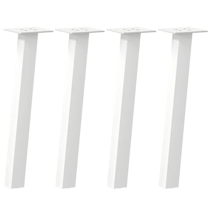 Soffbordsben 4 st vita 42 cm stål