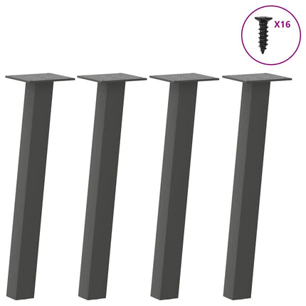 Soffbordsben 4 st antracit 42 cm stål