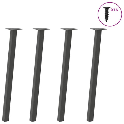 Konsolbordsben 4 st antracit 72 cm stål