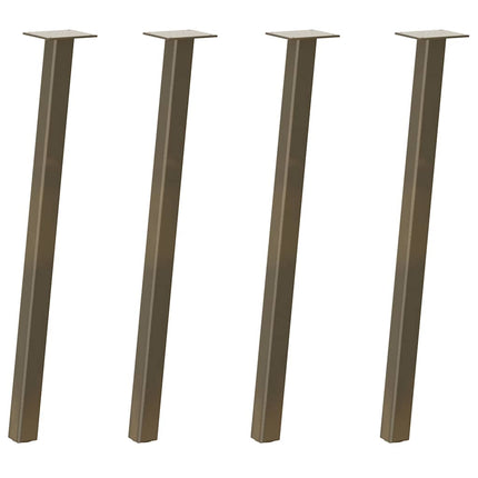 Konsolbordsben 4 st naturstål 72 cm stål