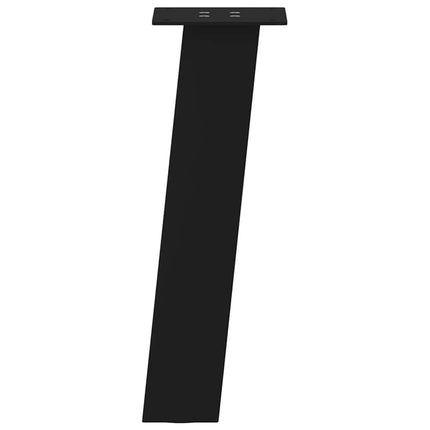 Soffbordsben 4 st svarta 42 cm stål