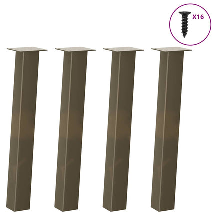 Konsolbordsben 4 st naturstål 72 cm stål