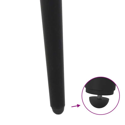 Soffbordsben koniska 4 st svarta 30-31 cm stål