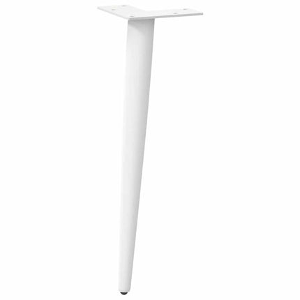 Soffbordsben koniska 4 st vita 30-31 cm stål