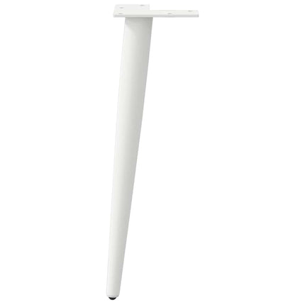 Soffbordsben koniska 4 st vita 30-31 cm stål