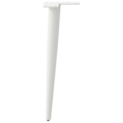 Soffbordsben koniska 4 st vita 30-31 cm stål