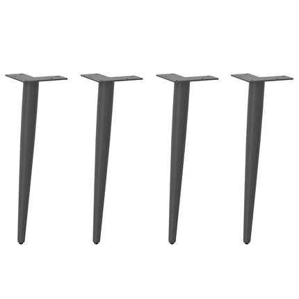 Soffbordsben koniska 4 st antracit 30-31 cm stål