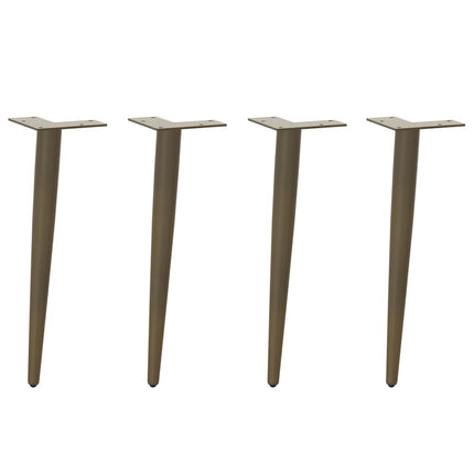 Soffbordsben koniska 4 st naturstål 30-31 cm stål