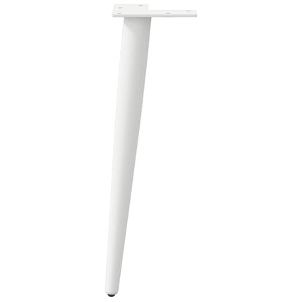 Soffbordsben koniska 4 st vita 42-43 cm stål