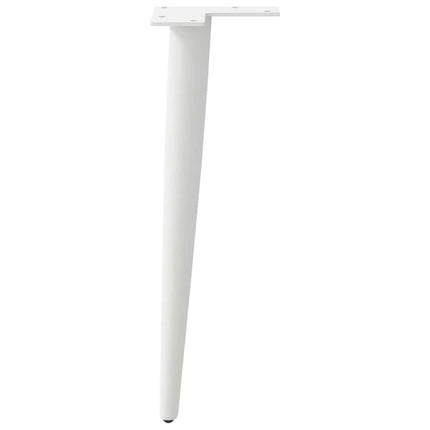 Soffbordsben koniska 4 st vita 42-43 cm stål